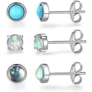 New 4mm Hypoallergenic 925 Sterling Silver Post Stud Earrings for Womens…